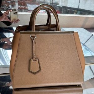 FENDI 2JOURS TOTE LARGE, MOCHA MOUSSE BROWN 2014